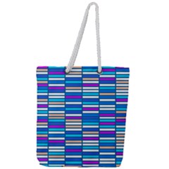 Color Grid 04 Full Print Rope Handle Tote (large) by jumpercat