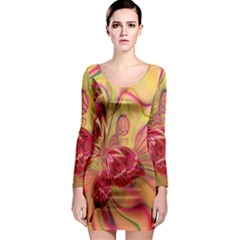 Arrangement Butterfly Aesthetics Long Sleeve Bodycon Dress by Celenk