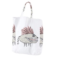 Monster Rat Hand Draw Illustration Giant Grocery Zipper Tote by dflcprints