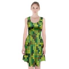 Tetris Camouflage Forest Racerback Midi Dress by jumpercat