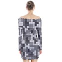 Tetris Camouflage Urban Long Sleeve Off Shoulder Dress View2