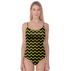 Yellow Chevron Camisole Leotard  by jumpercat