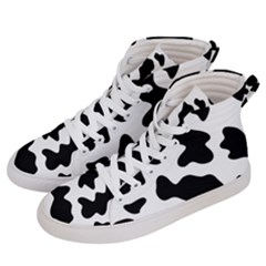 Animal Print Black And White Black Women s Hi-top Skate Sneakers by BangZart