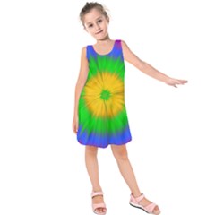 Spot Explosion Star Experiment Kids  Sleeveless Dress by BangZart