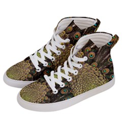 Peacock Feathers Wheel Plumage Women s Hi-top Skate Sneakers by BangZart