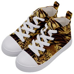 Pattern Tiger Stripes Print Animal Kid s Mid-top Canvas Sneakers