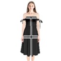 Kof Kyo Kusanagi Cross Shoulder Tie Bardot Midi Dress View1