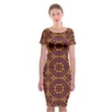 Geometric Pattern Classic Short Sleeve Midi Dress View1