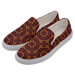 Geometric Pattern Men s Canvas Slip Ons by linceazul