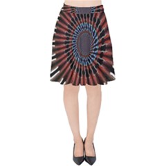 The Fourth Dimension Fractal Noise Velvet High Waist Skirt by BangZart