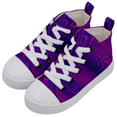 Abstract Fantastic Fractal Gradient Kid s Mid-top Canvas Sneakers