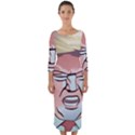 Donald Trump Pop Art President Usa Quarter Sleeve Midi Bodycon Dress View1