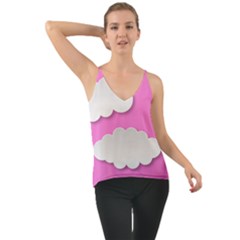 Clouds Sky Pink Comic Background Cami by BangZart