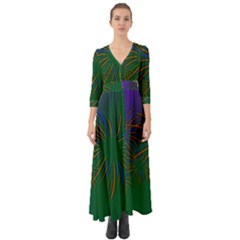 Sylvester New Year S Day Year Party Button Up Boho Maxi Dress by BangZart