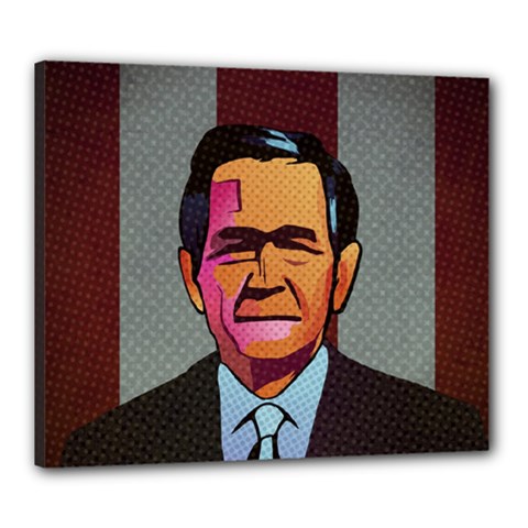 George W Bush Pop Art President Usa Canvas 24  X 20  by BangZart