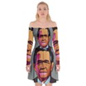 George W Bush Pop Art President Usa Off Shoulder Skater Dress View1