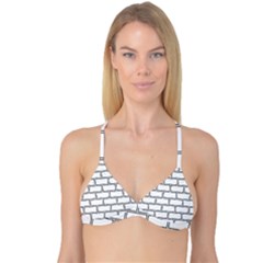 Wall Pattern Rectangle Brick Reversible Tri Bikini Top by BangZart