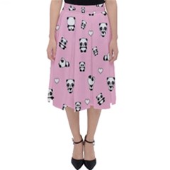 Panda Pattern Folding Skater Skirt by Valentinaart