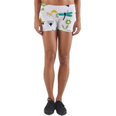 Busy Dragonflies Yoga Shorts by Bigfootshirtshop