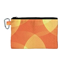 Abstract Orange Yellow Red Color Canvas Cosmetic Bag (medium) by Celenk