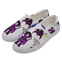 Space Clip Art Aliens Space Craft Men s Canvas Slip Ons by Celenk