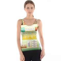 Supermarket Shelf Coffee Tea Grains Tank Top by Celenk