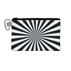 Rays Stripes Ray Laser Background Canvas Cosmetic Bag (medium) by Celenk