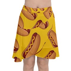 Hot Dog Seamless Pattern Chiffon Wrap by Celenk