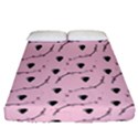 Love Hearth Pink Pattern Fitted Sheet (Queen Size) View1