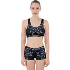 Mandala Butterfly Concentration Work It Out Sports Bra Set by Celenk