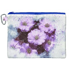 Flowers Purple Nature Art Abstract Canvas Cosmetic Bag (xxl) by Celenk