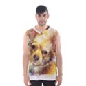 Dog Animal Art Abstract Watercolor Men s Basketball Tank Top View1