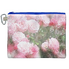 Flowers Roses Art Abstract Nature Canvas Cosmetic Bag (xxl) by Celenk