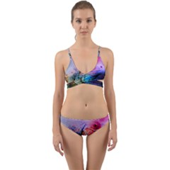 Lizard Reptile Art Abstract Animal Wrap Around Bikini Set by Celenk