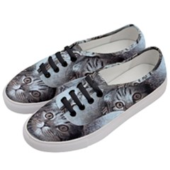 Cat Pet Art Abstract Vintage Women s Classic Low Top Sneakers by Celenk