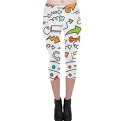 Desktop Pattern Art Graphic Design Capri Leggings  by Celenk