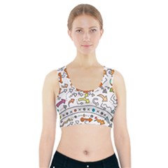 Desktop Pattern Art Graphic Design Sports Bra With Pocket by Celenk