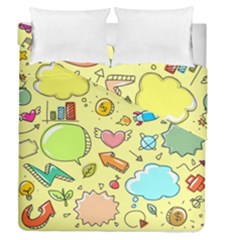 Cute Sketch Child Graphic Funny Duvet Cover Double Side (queen Size) by Celenk