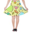 Cute Sketch Child Graphic Funny Velvet High Waist Skirt View2