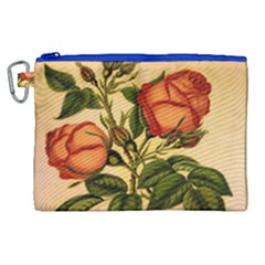 Vintage Flowers Floral Canvas Cosmetic Bag (xl) by Celenk