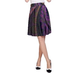 Fractal Colorful Pattern Spiral A-line Skirt by Celenk