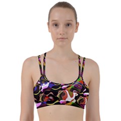 Abstract Background Design Art Line Them Up Sports Bra by Celenk