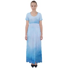 Ombre High Waist Short Sleeve Maxi Dress by ValentinaDesign