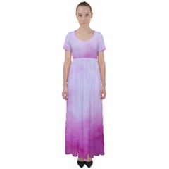 Ombre High Waist Short Sleeve Maxi Dress by ValentinaDesign