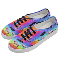 Horses In Rainbow Women s Classic Low Top Sneakers by CosmicEsoteric