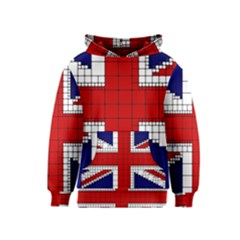 Union Jack Flag Uk Patriotic Kids  Pullover Hoodie by Celenk