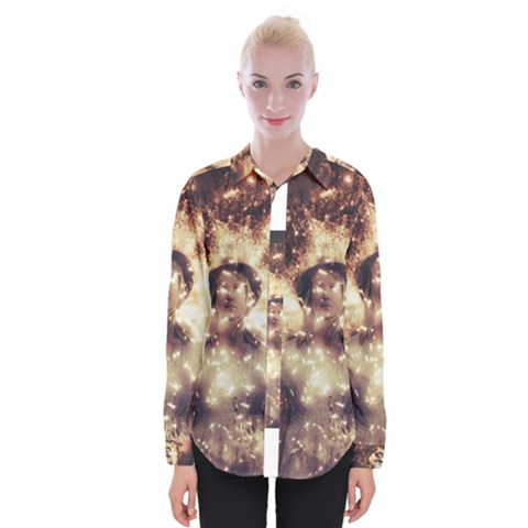 Science Fiction Teleportation Womens Long Sleeve Shirt by Celenk