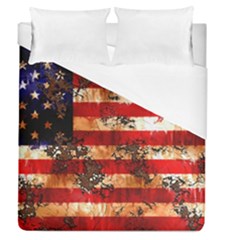 American Flag Usa Symbol National Duvet Cover (queen Size) by Celenk