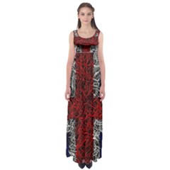 Union Jack Flag Uk Patriotic Empire Waist Maxi Dress by Celenk