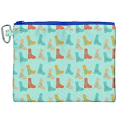 Blue Orange Boots Canvas Cosmetic Bag (xxl) by snowwhitegirl